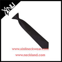 Venta al por mayor Mens Cheap Polyester Black Clip on Tie